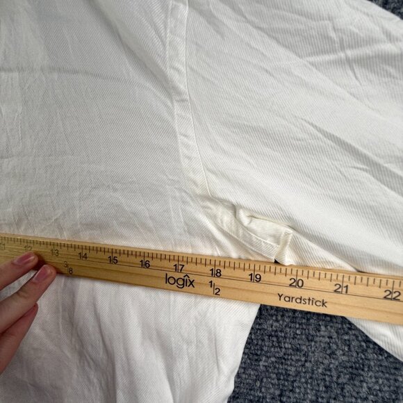 Massimo Dutti White Long Sleeve Button Up Shirt Cutaway Size 15.5 French Cuff - Picture 5 of 16